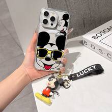 This Disney Mickey Mouse Pattern Lanyard Phone Case Features A Strong Magnetic Closure And Full Coverage Of Acrylic And TPU Material. It's Shockproof, Lightweight, And Suitable For IPhone17/16/11/13/15/15 Plus/15 Pro/15 Pro Max/12/14 Pro Max/11 Pro Max/12 Pro/12 Pro Max/13. It's A Popular Birthday Gift, Business Gift, Durable, Stain-Resistant, And Fingerprint-Resistant New Phone Case For Men And Women. It Also Includes A Mickey Mouse Phone Case And Mickey Mouse Doll Bracelet. Compatible With SamsungGalaxy S20, S21, S22, S23, And S24 Series. It's The Perfect Gift For Friends And Family. This Stylish Phone Case Is Fun, Lightweight, And Durable. IPhone17 Pro Max Phone Case, Minnie Phone Case. - Trong sáng - Xem 1