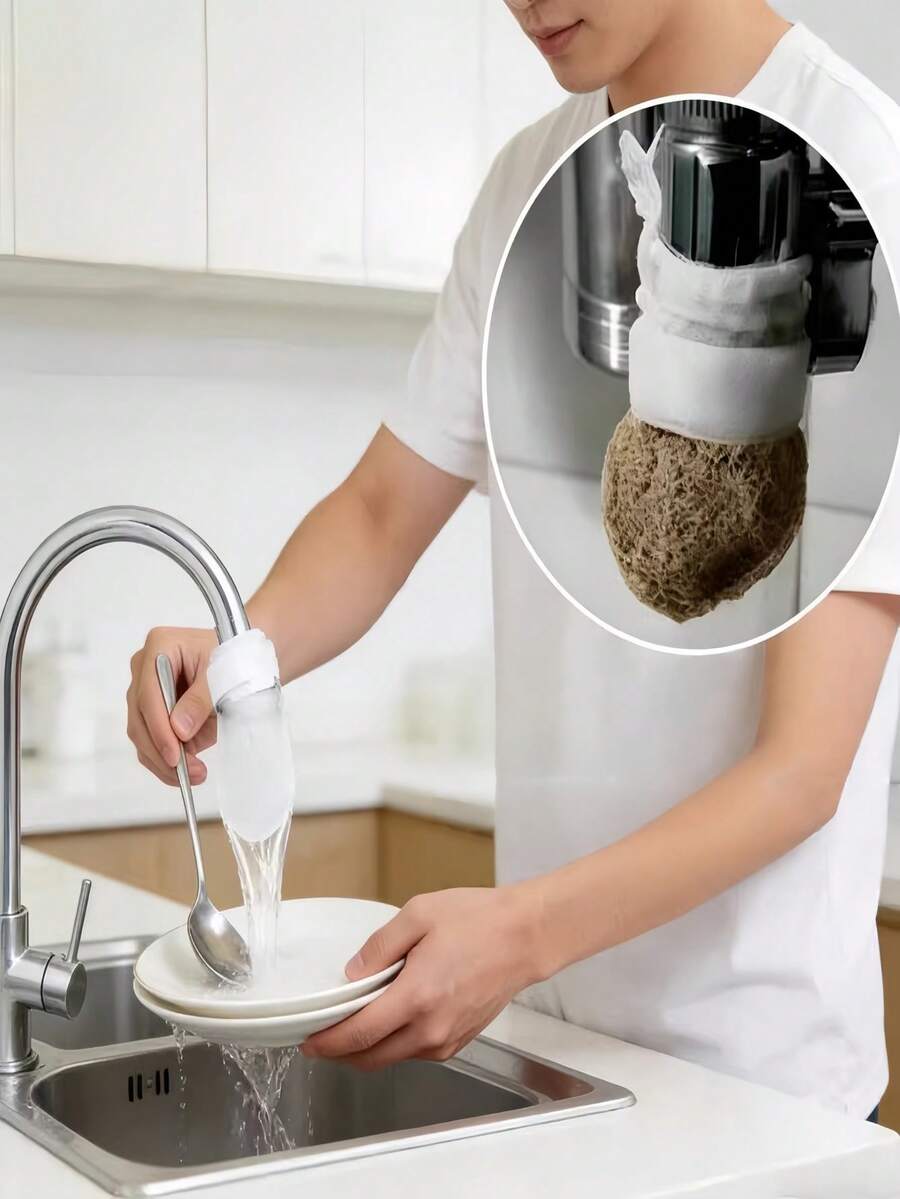 Household Faucet Filter Cotton Purifier, High-Density Water Purification Filter , Healthy Water Filtration Supplies For Kitchen Filter Cotton For Hot And Cold Water Faucets, Anti-Splash Water Filter For Tap Water, Mountain Spring Water, Removing Sediment, Rust, Impurities And Lime