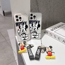 This Disney Mickey Mouse Pattern Lanyard Phone Case Features A Strong Magnetic Closure And Full Coverage Of Acrylic And TPU Material. It's Shockproof, Lightweight, And Suitable For IPhone17/16/11/13/15/15 Plus/15 Pro/15 Pro Max/12/14 Pro Max/11 Pro Max/12 Pro/12 Pro Max/13. It's A Popular Birthday Gift, Business Gift, Durable, Stain-Resistant, And Fingerprint-Resistant New Phone Case For Men And Women. It Also Includes A Mickey Mouse Phone Case And Mickey Mouse Doll Bracelet. Compatible With SamsungGalaxy S20, S21, S22, S23, And S24 Series. It's The Perfect Gift For Friends And Family. This Stylish Phone Case Is Fun, Lightweight, And Durable. IPhone17 Pro Max Phone Case, Minnie Phone Case. - 無色 - 查看 8