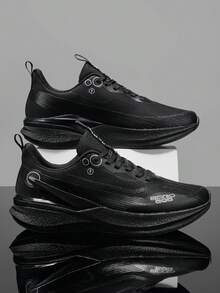 Men's Running Shoes, Unisex Low-Top Sneakers, Shock-Absorbing Lightweight Fitness Shoes, Suitable For Gym, Outdoor Sports, Fitness Center, Park, Jogging, Casual Wear All Season - Black - View 22