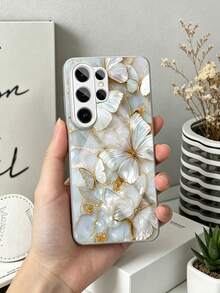 Ốp lưng điện thoại hình bướm bằng kim loại bạc, tương thích với Samsung S26 Ultra/S26/S25 Ultra/S24 Ultra/S23 Ultra/S22 Ultra/S21/A56/A16/A54/A14 và nhiều dòng điện thoại khác, bảo vệ bằng kính cường lực cao cấp, thời trang và chất lượng cao, thích hợp làm quà tặng sinh nhật hoặc ngày lễ. - Bạc - Xem 2