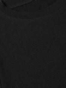 Women's Bold Gothic Cat And Skull Hand Print T-Shirt - Bold Hand Symbol Crew Neck Short Sleeve Summer Top, Durable Casual Shirt For Casual Wear And Layering-X - Black - View 5