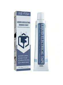 JUE FISH 骊鱼液体绝缘胶带（白色 30ml）（黑色 50ml）锂电池密封胶，防水，阻燃，耐高温，电路板防水，元件防水，工业维修粘合剂 - 管狀 - 查看 4