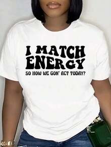 T-Shirt With Heart Gesture Print - White - View 1