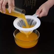 1pc Multi-Purpose Filtering Net, Soy Milk Strainer, Juice Strainer, Food Strainer - White - View 6