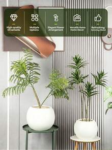 Large Round Planter,Planters For Indoor Plants & Outdoor,Durable Plastic Material Sphere Planter Weather Resistant,Plant Pot,Back To School - C - View 5