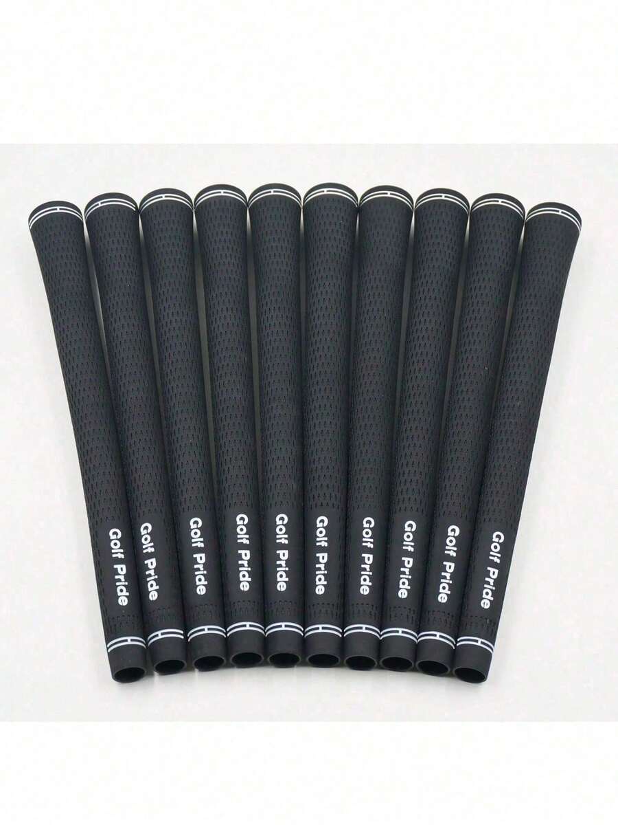 6pcs/Set New PRIDE Tour VELVE Golf Club Grips, Rubber Golf Grip Standard/Mid/Oversize 60R, Anti-Slip - Black - View 1