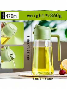 1 Bình xịt dầu ăn, Bình đựng dầu ăn nhà bếp, Bình xịt dầu ô liu và bình phân phối dầu 2 trong 1, Bình xịt dầu ăn dùng cho nấu nướng, nhà bếp, nướng BBQ, trộn salad, làm bánh, 470ml - Xem 12