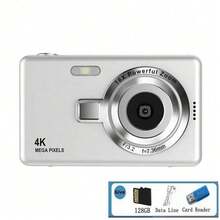 2.4" Digital Camera: 50MP, 16X Digital Zoom, Compact Digital Camera Suitable For Teenagers And Beginners, Ideal Gift For Mother's Day, Birthday, Party (Card Reader Included) - Silver + Card Reader - View 15