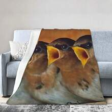 Hungry Swallows Ultra Soft Fine Wool Blanket - 1 - View 1