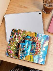 1件装玫瑰花和蓝色汽车图案彩绘平板电脑保护套，兼容iPad Mini4/Mini5/Mini6/Mini7/Air/Air2/9.7/10.2/10.5/Air4/Air5/10.9/Pro 11英寸/第十代/Air 11英寸(M2)-2024/Pro 11英寸(M4)-2024/Air 11英寸(M3) 2025/(A16) 11英寸第十一代 2025/Air 8(M4)2026(11英寸)，Galaxy Tab A8 10.5英寸 2022。包含笔槽、三折支架、TPU软边保护、磁吸式睡眠/唤醒功能，简约/创意/趣味/个性化设计。 - 彩色 - 查看 4