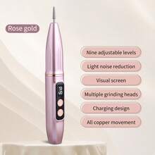 Rechargeable Electric Nail Grinder, Nail File, Professional Portable Acrylic, Gel Nail And Polishing Filer, Wireless Design, Ideal Gift For Women, Battery Capacity: 300mAh - Fashion - View 12
