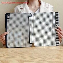 1 件装白色黑色波点钢琴印花平板电脑保护套，带笔槽，兼容 iPad 10 代 10.9 英寸（2022 年款）/ Air 13 (M3 2025)/ Air 11 (M3 2025)/ Air 11 (M3 2025)/ 11 (A16 2025)/ 三星 Galaxy Tab S10+/S9/A9，三星 Galaxy A9/S9/S7/S24+，华为 Matepad - 彩色 - 查看 1