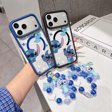 This Disney Stitch Pattern Lanyard Phone Case Features A Super-Strong Magnetic Closure And Full Coverage Of Acrylic And TPU Material. It's Shockproof, Lightweight, And Suitable For IPhone17/16/11/13/15/15 Plus/15 Pro/15 Pro Max/12/14 Pro Max/11 Pro Max/12 Pro/12 Pro Max/13. It's A Popular Birthday Gift, Business Gift, Durable, Stain-Resistant, And Fingerprint-Resistant New Phone Case For Men And Women. It Also Includes A Stitch Phone Case And Stitch Doll Bracelet. Compatible With SamsungGalaxy S20, S21, S22, S23, And S24 Series. It's The Perfect Gift For Friends And Family. This Stylish Phone Case Is Fun, Lightweight, And Durable. IPhone17 Pro Max Phone Case, Angel Phone Case. - 粉色 - 查看 2