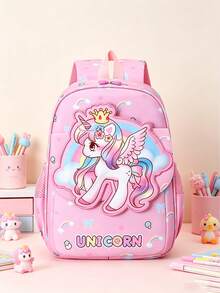Mochila mini estilo de dibujos animados lindos, mochila con diseño de unicornio lindo, mochila de colores arcoíris, mochila de dibujos animados lindos, mochila - Multicolor - Ver 8