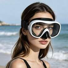 Máscara de buceo sin marco ajustable con protección nasal, equipo de deportes acuáticos - Multicolor - Ver 2