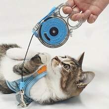 10英尺（约3米）可伸缩宠物牵引绳，按钮式锁定，耐用反光尼龙带，轻便设计，适合小型犬和猫。 - 彩色 - 查看 6