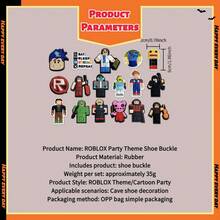 Roblox 17 chiếc phụ kiện trang trí giày hình nhân vật hoạt hình Lob Lesh, có thể tháo rời, chống thấm nước, dùng để trang trí lỗ giày, phụ kiện DIY dễ thương, phù hợp cho bé trai, trẻ em và những người yêu thích trò chơi, quà tặng nhỏ cho tiệc sinh nhật. - Phụ kiện dép Roblo, Kiểu B - Xem 2