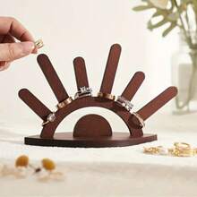 Fashionable Wooden Jewelry Organizer - Multifunctional Storage Rack For Rings, Bracelets And Necklaces | Perfect Gift For Friends And Mothers On Holidays - Multicolor - View 3