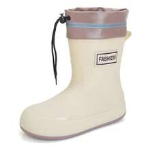 Women Mid-Calf Boots - White- - View 9