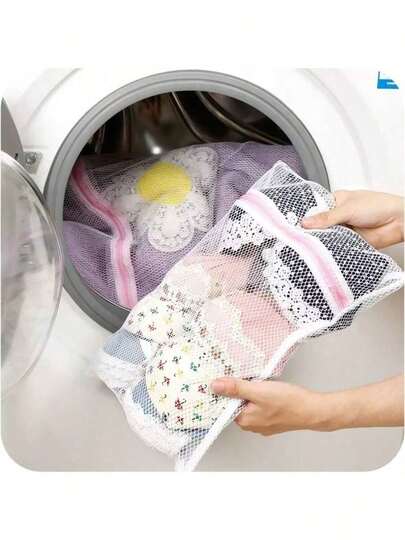 1/3pcs Nylon Zippered Laundry Bags, Garment Care Bags, Washing Mesh Bags, Knit Fabrics Protection Net Bags Set, For Clothing Washing Protection, Machine Washable, Household Use,Spring,Minimalist,Summer Tops,Home Essentials, Daily Necessities, College Dormitory Essentials, Back To School Season
