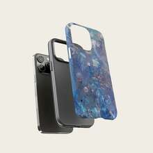 Una elegante funda para teléfono que no incluye cordón ni soporte Night Pattern Phone Shining Purple Starry Hard Phone Cover Compatible With 17 16e 15 Plus 14 13 12 11 Pro - Azul - Ver 6