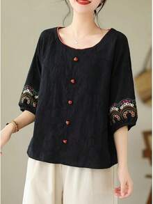 Women Tops - Black - View 8