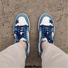 Street    Lace Up  Splicing    Home - 藍色 - 查看 6