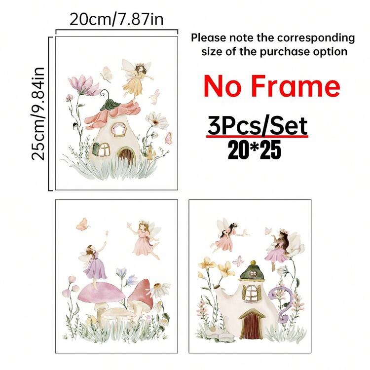 Bộ tranh treo tường 1/3 bức: Bộ 3 tranh chủ đề khu vườn cổ tích, tranh nghệ thuật chủ đề cổ tích dành cho trẻ em, tranh treo tường phòng trẻ em, trang trí chủ đề cổ tích, tranh treo tường chủ đề cổ tích cho bé gái, trang trí phòng theo phong cách thẩm mỹ, có hoặc không có khung, trang trí phòng, trang trí tường, trang trí phòng ngủ, trang trí phòng trẻ em/phòng khách/phòng ngủ/văn phòng theo phong cách màu hồng. - Nhiều màu - Xem 25
