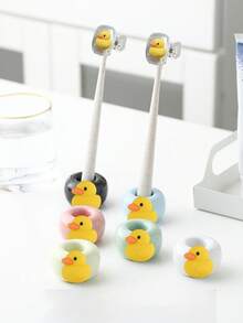Bộ hộp đựng bàn chải đánh răng và giá để bàn chải đánh răng hình vịt, thích hợp để cất giữ bàn chải đánh răng khi đi du lịch, cũng có thể dùng để sắp xếp đầu bàn chải đánh răng điện, bút, thìa cà phê và các vật dụng tương tự, hộp đựng bàn chải đánh răng du lịch trong suốt, bảo vệ đầu bàn chải đánh răng. - Nhiều màu - Xem 2