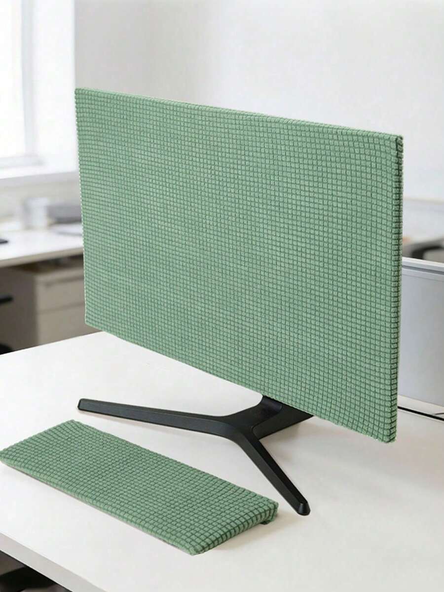 1pc 24-76.2cm Desktop Computer Monitor Dust Cover, Easy To Install Solid Color Screen Protector, Designed To Protect Desktop Computer Screens From Dust, Desktop Monitor Dust Cover, Keyboard Cover, Minimalist Screen Protector