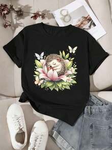 Women T-Shirts - Black - View 2