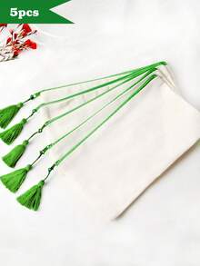 5/10 chiếc Túi đựng mỹ phẩm bằng vải canvas có khóa kéo và tua rua, Túi trang điểm du lịch, Hộp đựng đồ dùng vệ sinh cá nhân, Hộp bút chì, Thích hợp cho kỳ nghỉ, bãi biển, phòng tắm, phòng ngủ, Dung tích lớn - Màu be - Xem 15
