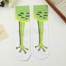 1/5/10 Pairs Unisex Breathable Absorbent Casual Socks With Cute Cartoon Animal Foot Patterns - Multicolor - View 6