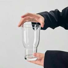 1pc High-Quality Juice Glass Cup, Torch Shaped Beverage Glass, Suitable For Cocktail, Sparkling Water, Creative Mocktail Cups, Ideal For Home Gatherings Or Restaurants - Multicolor - View 11