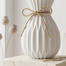 1pc Modern Minimalist Boho Aesthetic Decorative Shatterproof Lightweight Waterproof Matte Finish Unbreakable Premium Plastic Flower Vase - A - View 4