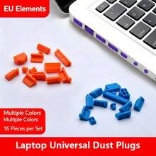 Bộ 16 nút bịt lỗ bụi đa năng cho laptop, bảo vệ toàn diện các giao diện để ngăn ngừa bụi tích tụ. - Xem 2