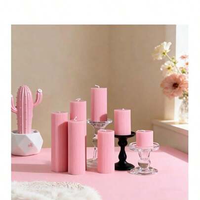 Pink Scented Candle, Home Decor, Sweet Wedding Favor, Candlelight Dinner Centerpiece