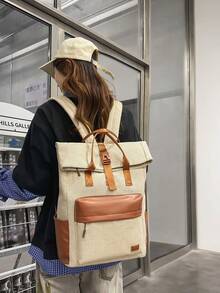 Women's Functional Single-Color Backpack, Suitable For Work And Travel, Minimalist Everyday Functional Backpack For Women, Minimalist Black Sports Backpack For - Burgundy - View 3