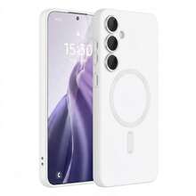 1 chiếc ốp lưng điện thoại từ tính màu trắng cao cấp Hadaasi, tương thích với Samsung Galaxy S26Ultra/S26Plus/S26/S26Edge/S26Pro/S25Ultra/S25Plus/S25/S25Edge/S25FE/A57/A37A17/A07/A56/A36/A26/A55/A35/A25/A15/A24/A34/A14/A16/A06/A05S, chất liệu TPU mềm. - trắng - Xem 2