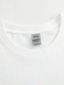 Camiseta de Mujer con Estampado de Letras a la Moda, Cuello Redondo, Diseño Minimalista, Cómoda y Transpirable, Ideal para Uso Casual Diario, Muestra un Estilo Natural y Elegante, Imprescindible para Fiestas de Verano, Envío Local, Impresión 2D - Blanco - Ver 6