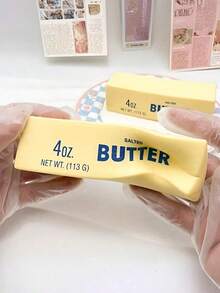 1pc Soft Slow Rebound Butter Squeeze Toy, Realistic Food Shaped Finger Toy, Helps Relieve Stress And Anxiety - Multicolor - View 5