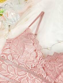 Pink Lace Trim Camisole, Essential For Summer - Pink - View 1