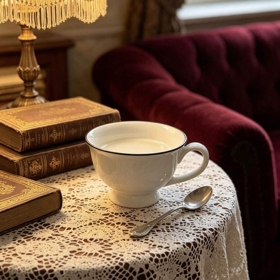 Pure White Ceramic Mug With Minimalist Black Line Design - Simple Is Beautiful. Suitable For Any Occasion Gift - Ramadan, Christmas, Valentine's Day - White - View 1