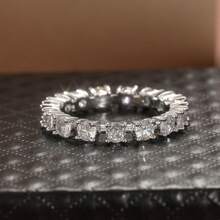 2 Pieces/Set Of Circular Marquis Cut White Artificial Cubic Zirconia Rings, Combined With Retro Style Art Decoration For Women's Engagement Rings, Handmade Commitment Rings, Christmas Gifts - Silver - View 6