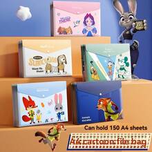 Disney Bộ 5 bìa đựng hồ sơ xoay A4, mở bên hông, chất liệu PP, họa tiết hoạt hình, bìa đựng tài liệu/bài kiểm tra dày dặn. - Nhiều màu - Xem 1