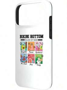 SpongeBob SquarePants Estuche de  Squarepants-BknBottom para Phone 17 Pro Max, 17 Air, 16, 15, 14, 13, 12, 11 - iPhone 12 mini - Ver 6