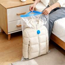 10/16/21pcs Thickened Vacuum Compression Storage Bags With Pump, Travel Reusable Vacuum Storage Bags For Luggage,Vacuum Storage Bags For Clothes, Pillows, Blankets, Bedding, Quilts, Towels, Travel Essentials, Ideal For Sealing Clothes, Perfect For Organizing Bedding And Travel Packing - Xem 10