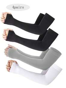 Stretchy UV Protection Arm Sleeves, Long Sunscreen Arm Covers For Outdoor Activities, Summer,Gloves,Party - Multicolor - View 8