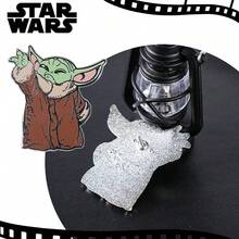 StarWars 1枚星球大战官方授权锌合金珐琅徽章，可收藏，尤达宝宝夹克翻领别针，动漫背包别针，新奇饰品，防锈金属胸针，礼品 - 彩色 - 查看 4